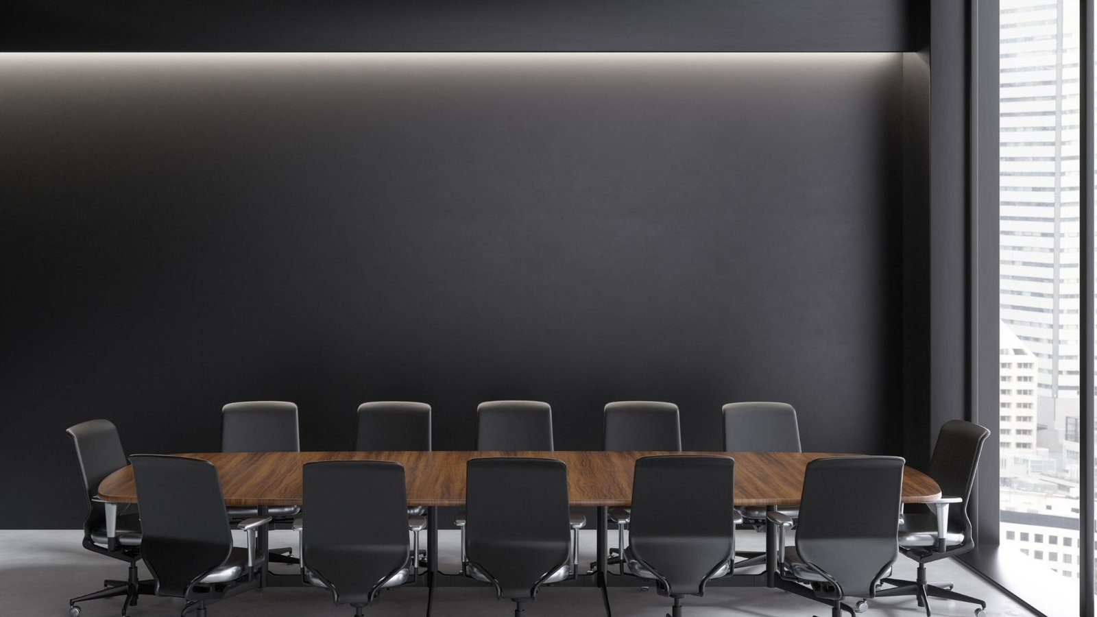 Salle de réunion design – Aménagement intérieur par Ares Construction, spécialiste en travaux professionnels.